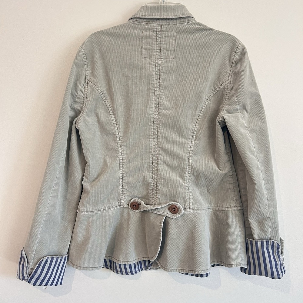 Pilcro and the Letterpress Jacket Women's Sz 6 Corduroy Blazer Flip Cuff Office - Picture 5 of 12